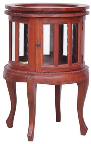 Vitrina 50x50x76 cm madeira de mogno maciça castanho