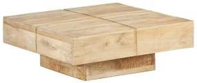 Mesa de centro 80x80x28 cm madeira de mangueira maciça