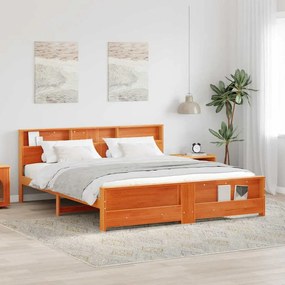vidaXL Estrutura da Cama com cabeceira Castanho-mel 180 x 200 cm