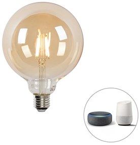 Conjunto de 5 Lâmpada LED Smart E27 regulável em Kelvin G125 goldline 4,9W 470 lm 1800-4000K