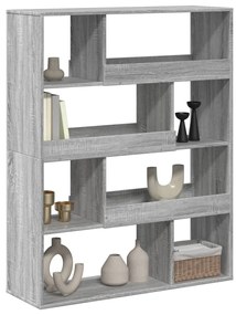 Estante 100x33x125,5 cm derivados de madeira cinzento sonoma