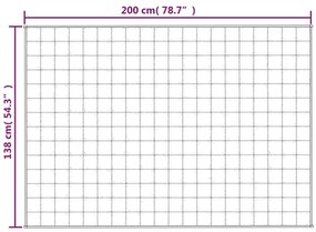 Manta pesada 10 kg 138x200 cm tecido creme-claro
