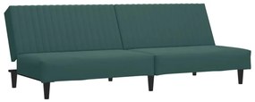2 pcs conjunto de sofás veludo verde-escuro