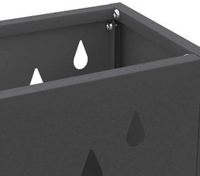 Suporte para Guarda-chuva Preto 28x12x41 cm em Aço