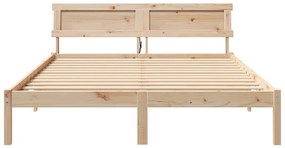 Estrutura da Cama Castanho 140 x 200 cm Madeira de Pinheiro