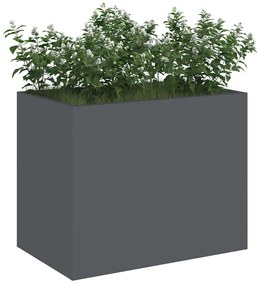 Vaso de Jardim Antracite 50 x 32 x 40 cm Aço laminado a frio