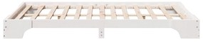 Estrutura de Cama Branca Madeira 140 x 190 cm Estrutura de Cama