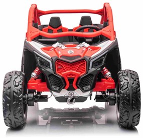 Carro elétrico para crianças 4x4 Can-am Maverick, 2 Lugares, suspensão dianteira e traseira, controle remoto de 2,4 Ghz, bateria portátil, 4 motores d