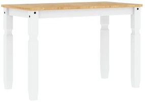 Mesa de jantar Corona 112x60x75 cm madeira pinho maciça branco