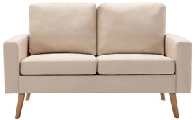 2 pcs conjunto de sofás tecido cor creme