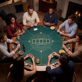 Tapete de póquer redondo 100 cm para Texas Hold'em com base em borracha antiderrapante, dobrável, com bolsa de transporte para 8 jogadores, verde