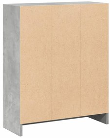 Estante 60x24x76 cm madeira processada cinza cimento