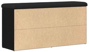 Banco de Armazenamento vidaXL Preto Carvalho 100x30x48 cm Madeira Reve