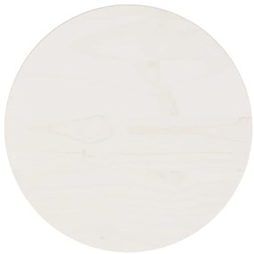 Tampo de mesa pinho maciço Ø30x2,5 cm branco