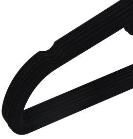 Conjunto de 50 Cabides de veludo 45 x 23,5 x 0,6 cm Pretos