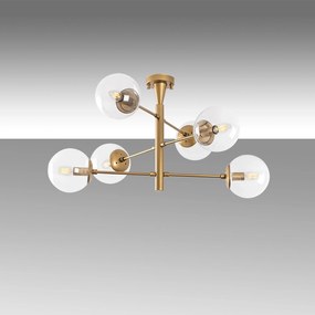 Candeeiro de Teto Arge – Dourado – 75 x 75 x 40 cm