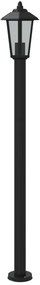 Candeeiro de chão para exterior 3 pcs 120 cm aço inox. preto