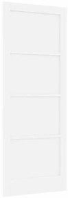 Porta Interna "ORKDAL" Branca 83x211x4 cm Madeira Sólida de Pinheiro
