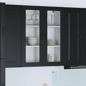vidaXL Armário de Cozinha Kalmar Preto 80 x 31 x 100 cm