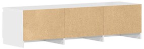 Móvel para TV 140x40x35,5cm derivados madeira branco brilhante