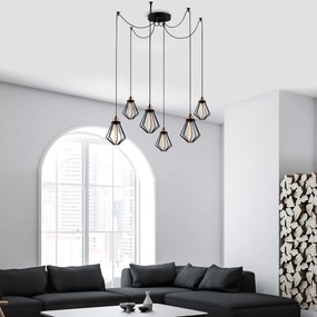 Candeeiro Chandelier Oylat – Preto – 138 cm de Diâmetro x 110 cm de Al