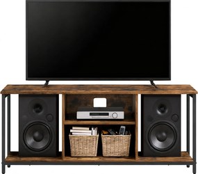 Móvel para televisão 147 x 40 x 50 cm castanho-preto