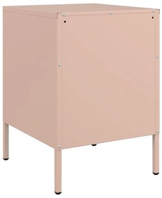 Mesa de cabeceira 36x39x50,5 cm aço rosa