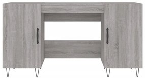 Secretária 140x50x75 cm derivados de madeira cinzento sonoma