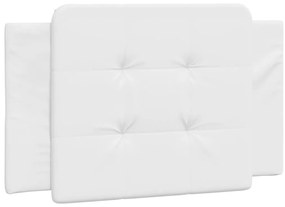 Cama com colchão 100x200 cm couro artificial branco
