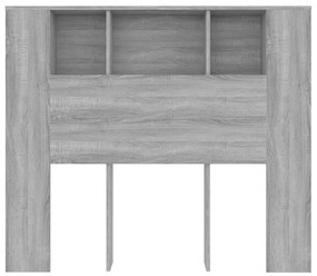 Armário de cabeceira 120x18,5x102,5 cm sonoma cinzento