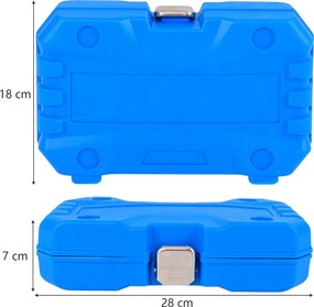 Conjunto de 16 peças de chaves de impacto para travões Kit de ferramentas de ajuste de travões com chave de 1/2”. Azul
