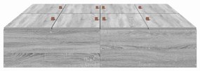 Estrado de cama com arrumação cinza Sonoma 135 x 190 cm