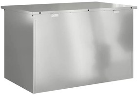 Caixa de Armazenamento Externa Prateado 80 x 50.5 x 50 cm