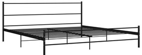 Estrutura de cama 200x200 cm metal preto