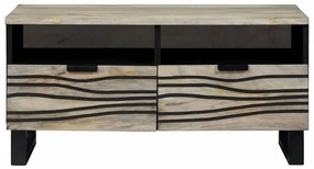 Mesa de centro com gaveta com armazenamento Branco, Preto 80 x 50 x 40