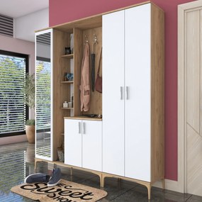 Hall Stand EA129 – Walnut White – 180 x 198,6 x 37,5 cm