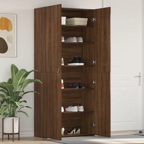 vidaXL Armário para Sapatos Carvalho Castanho 80x35,5x180 cm Madeira Engenharia