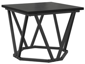 Mesas de Lado vidaXL 3 pcs Preto Carvalho de Madeira Engineered