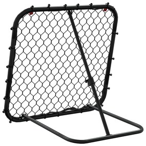 Rede de ressalto de futebol ajustável 84x73x60-80 cm aço preto