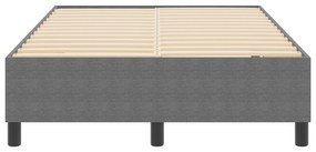 Cama Box com Estrado Cinza Claro 120x200 cm em Tecido Canelado