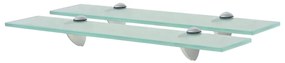 Prateleiras flutuantes 2 pcs vidro 50x10 cm 8 mm