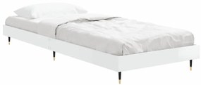 Estrutura cama 75x190 cm derivados de madeira branco brilhante