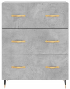 Armário alto 69,5x34x180 cm derivados de madeira cinza cimento