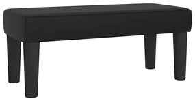 Cama boxspring com colchão 120x190 cm couro artificial preto