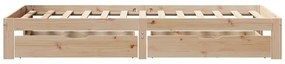 Estrutura de cama com gavetas 75x190 cm madeira de pinho maciça