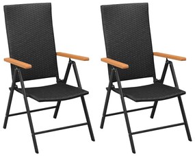 3 pcs conjunto de jantar para jardim preto e castanho