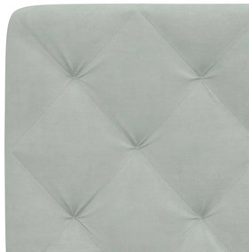 Estrutura de cama sem colchão 140x200 cm veludo cinzento-claro