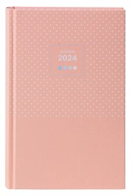 Agenda Diária 2024 Micro Spot Rosa Pastel 10X16cm