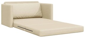 Sofá-Cama 2 em 1 Creme 124x71x78 cm Tecido