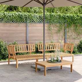 vidaXL Sofás de canto paletes 2 pcs p/ jardim madeira de acácia maciça